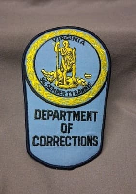 🚨🚨Virginia Department Of Corrections vintage patch Blue