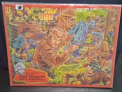 Vtg 1950's Davy Crockett Jigsaw Puzzle Walt Disney Prod. No. 2582 Jaymar Spec Co