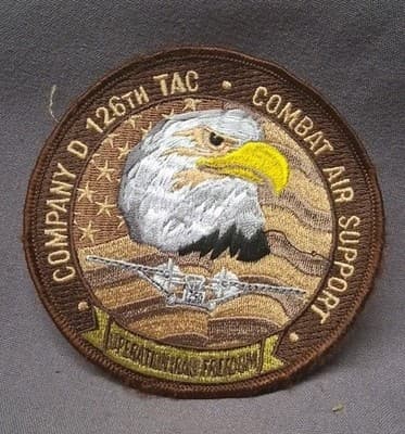 Operation Iraqi Freedom D 126th TAC Military Sew On Patch Rare 4” Logo Free Ship