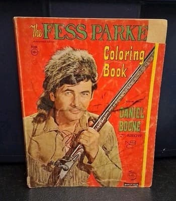 1964 The Fess Parker Daniel Boone Color Book #9596 NBC TV Show - USED