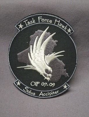 MILITARY PATCH SEW ON TASK FORCE HAWK OIF 07-09 SOLUS ACCIPITER