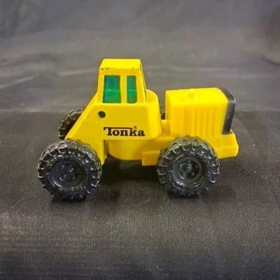 1992 Vintage Tonka Diecast Toy Tractor Yellow Made in Japan