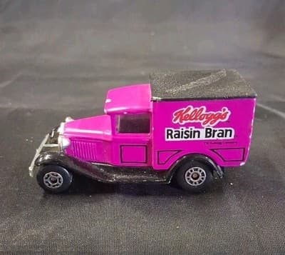 1979 Matchbox Kellogg’s Raisin Bran Ford Model A Purple / Black Truck