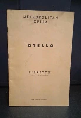 Vintage Metropolitan Opera Libretto OTELLO 1963