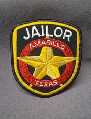 Vintage Obsolete Police Sheriff Patch Amarillo Texas Jailor