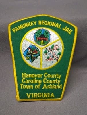 PAMUNKEY REGIONAL JAIL – ASHLAND VIRGINIA VA Sheriff Police Patch XL 6” 2S