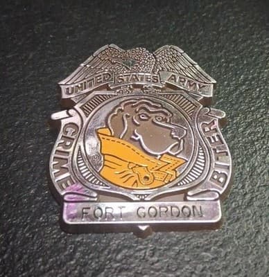 Fort Gordon Crime Biter Us Army Badge