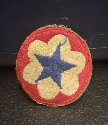 WW2 U.S. Army Service Forces Patch, Authentic & Uniform Worn, Original