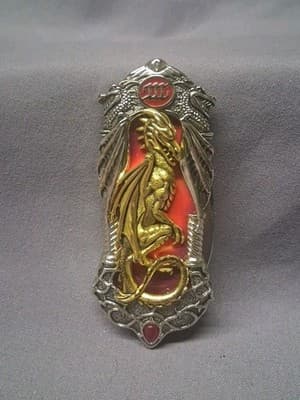Franklin Mint-Collector Series Fantasy Dragon Folding Dagger Knife Case