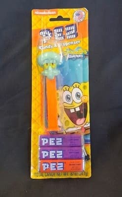 NEW Sponge Bob SquarePants Squidward PEZ Candy Dispenser RARE Unopened on Card