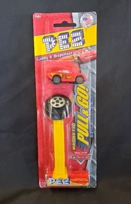 2006 Disney Pixar Cars Pez Candy & Dispenser Magnetic Pull & Go