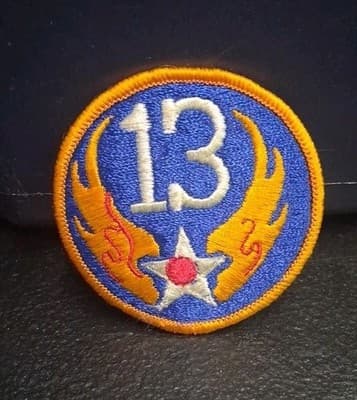 WWII US 13th Thirteenth Army Air Force AAF US Made Patch