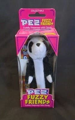 Pez Fuzzy Friends Keychain, Jade Bear, in Box