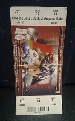Patriots Vs Colts Ticket September 9th 2004 Game 1