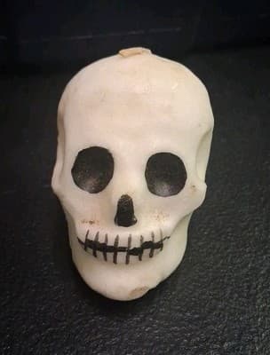 Vintage Halloween Skull Candle