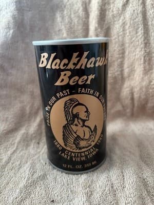 1970’s Blackhawk-Centennial 🍺-Lake View, Iowa-Schell Brew-12 oz-Steel Beer Can