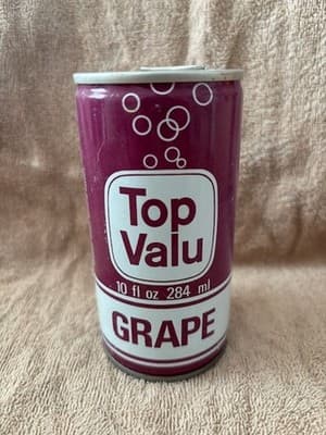 Top Valu Grape Raisin Soda 10 oz Can Top Value Foods Ottawa Canada S290 H/G
