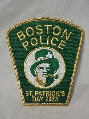 Boston Police St Patrick's Day 2023 Irish Massachusetts MA Patch AA6