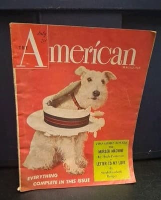 The American Magazine July 1950 The Murder Machine by Hugh Pentecost No Label