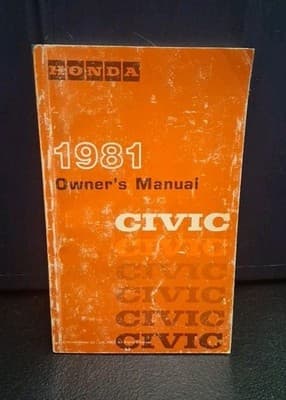 F 1981 Honda Civic Owners Manual