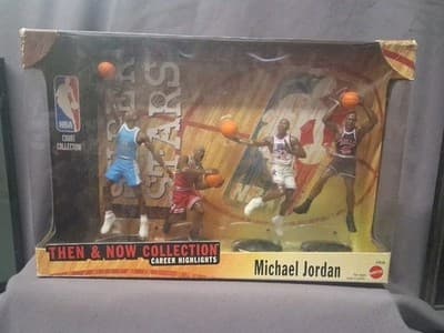 Mattel Michael Jordan Then and Now Collection 1999 NBA Chicago Bulls Figures NIB