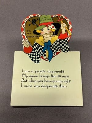 To My Valentine Capt. Desperate 1930s Vintage