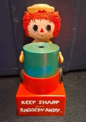Vintage Raggedy Andy Pencil Sharpener Keep Sharp Display Or Parts Only 1974
