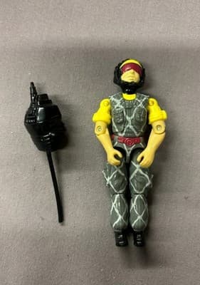 1989 HASBRO G.I JOE PYTHON TELE-VIPER V2 3.75" ACTION FIGURE With Backpack