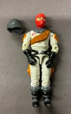 1987 Vintage G.I. GI Joe Lot 3.75 ARAH Cobra Ice Viper v1 Figure Oop Helmet