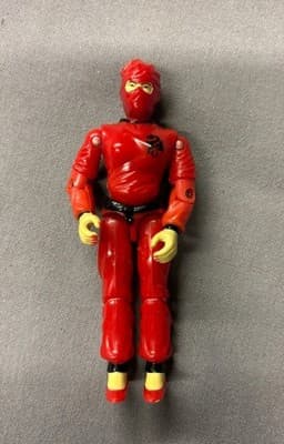 Vintage GI Joe Jinx 1987 V1 Figure Hasbro ARAH Red Ninja