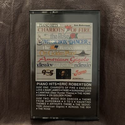 VTG 1983 Piano Hits Cassette Tape by Eric Robertson