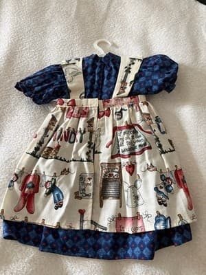 Vintage Doll Dress Handmade For 18" American Girl Doll
