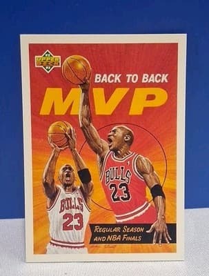 92-93 Upper Deck Michael Jordan Back to Back MVP #67