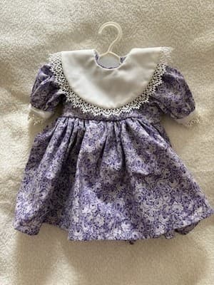 Beautiful Handmade Doll Dress For 18" American Girl Doll Purple Dress