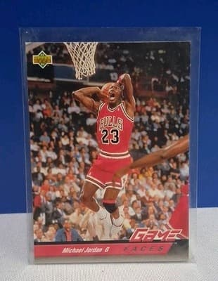 Michael Jordan 1992-93 Upper Deck Card Game Faces Chicago Bulls
