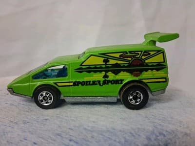 Vintage 1976 Hot Wheels Spoiler Sport Green Double Window BW Blackwall Hong Kong