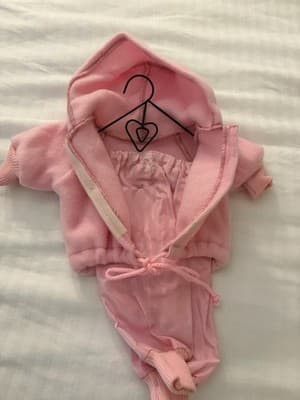 Pink 2 PC Hooded Handmade Designer Outfit , For 18" American Girl Doll
