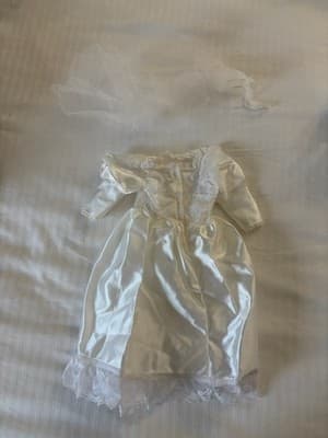 Lovely White Handmade Designer Dress For 18" American Girl Doll Beautiful