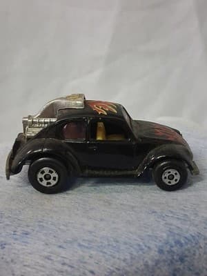 1971 Matchbox Lesney Superfast No. VI #6 VW Volkswagen Lady Bug Beetle Black L2