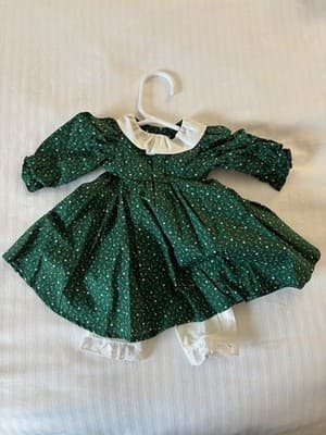 Lovely Green Outfit, Handmade Designer Made, Sized For 18" American Girl Doll