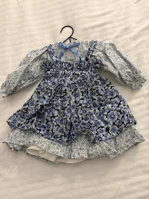Beautiful Blue Handmade Designer Outfit Dress For 18" American Girl Doll