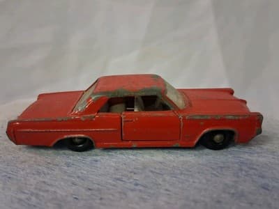 Vintage Lesney Matchbox Series No 22 Red Die Cast Pontiac GP Sports Coupe 1964