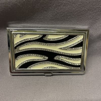Card Holder Case Enamel Jeweled License Credit Card Holder