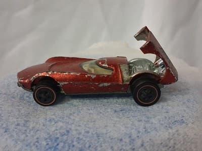 1968 Hot Wheels Red Line Turbofire Spectraflame Red USA Made Mattel