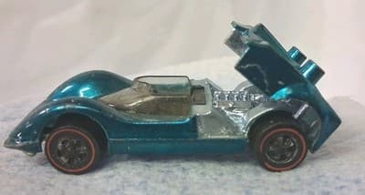 Hot Wheels Redline CHAPARRAL 2G Aqua / Black Interior USA 1968 No Spoiler
