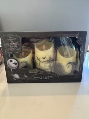 Disney Nightmare Before Christmas LED Flickering Flameless Candles | Set of 3