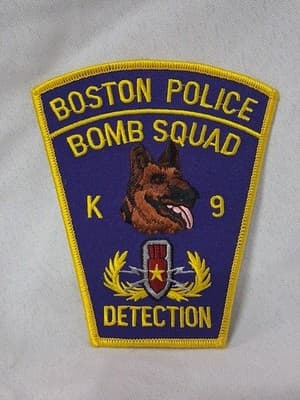 Boston Massachusetts Police Bomb Squad Detection Patch K9 π