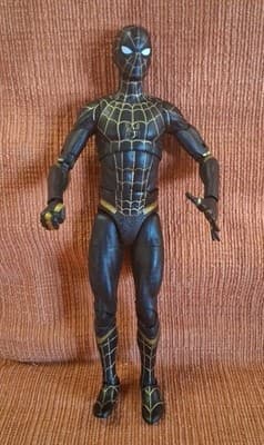 Marvel Spider-Man Mystery Web Gear Black and Gold Suit Spider-Man Action Figure