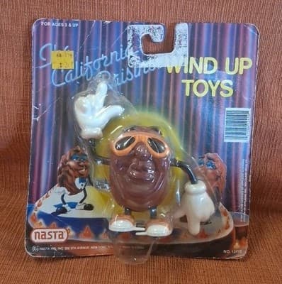 Vintage The California Raisins: wind up, in original packaging.