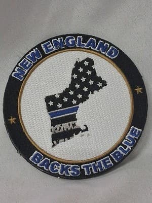 New England Backs The Blue Hook and Loop Patch
